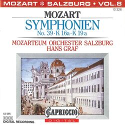Cover of Mozart: Symphonien No. 39, K. 16a, K. 19a