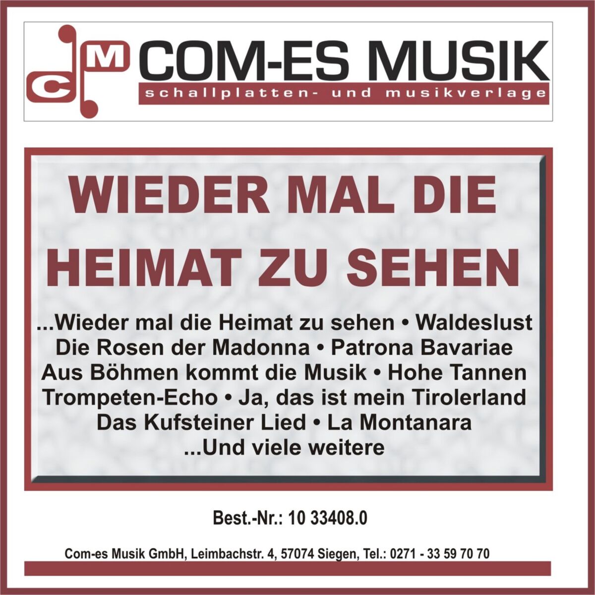 Album cover of Wieder mal die Heimat zu sehen