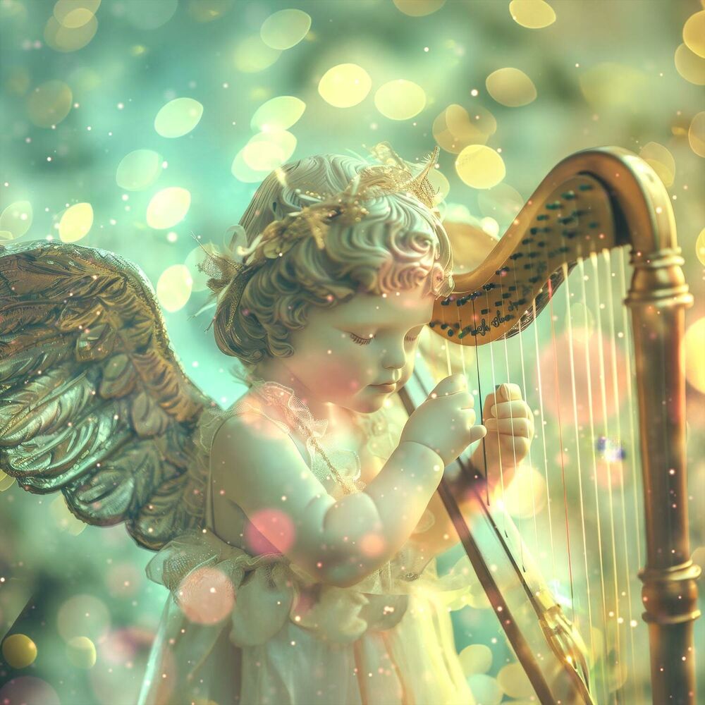 Picture of Asas Celestiais: 432 Melodias de Harpa Angelical para Acalmar os Pequenos