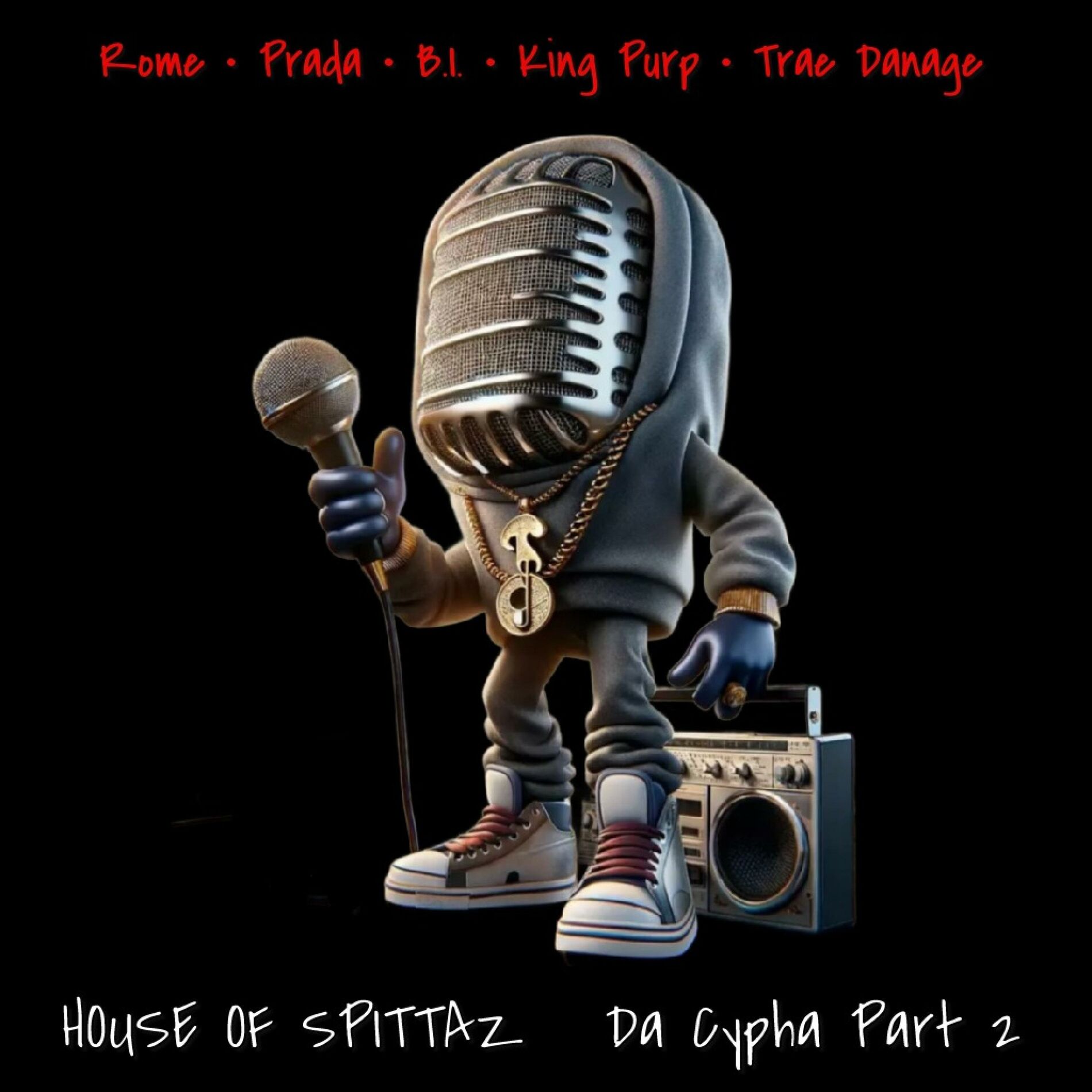 Album cover of House Of Spittaz Cypha, Pt. 2 (feat. Rome, Trae Danage, Prada & B.I.)