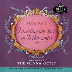 Cover of Mozart: Divertimento No. 15 in B-Flat Major, K. 287; Divertimento in E-Flat Major, K. 113 (Vienna Octet — Complete Decca Recordings Vol. 8)