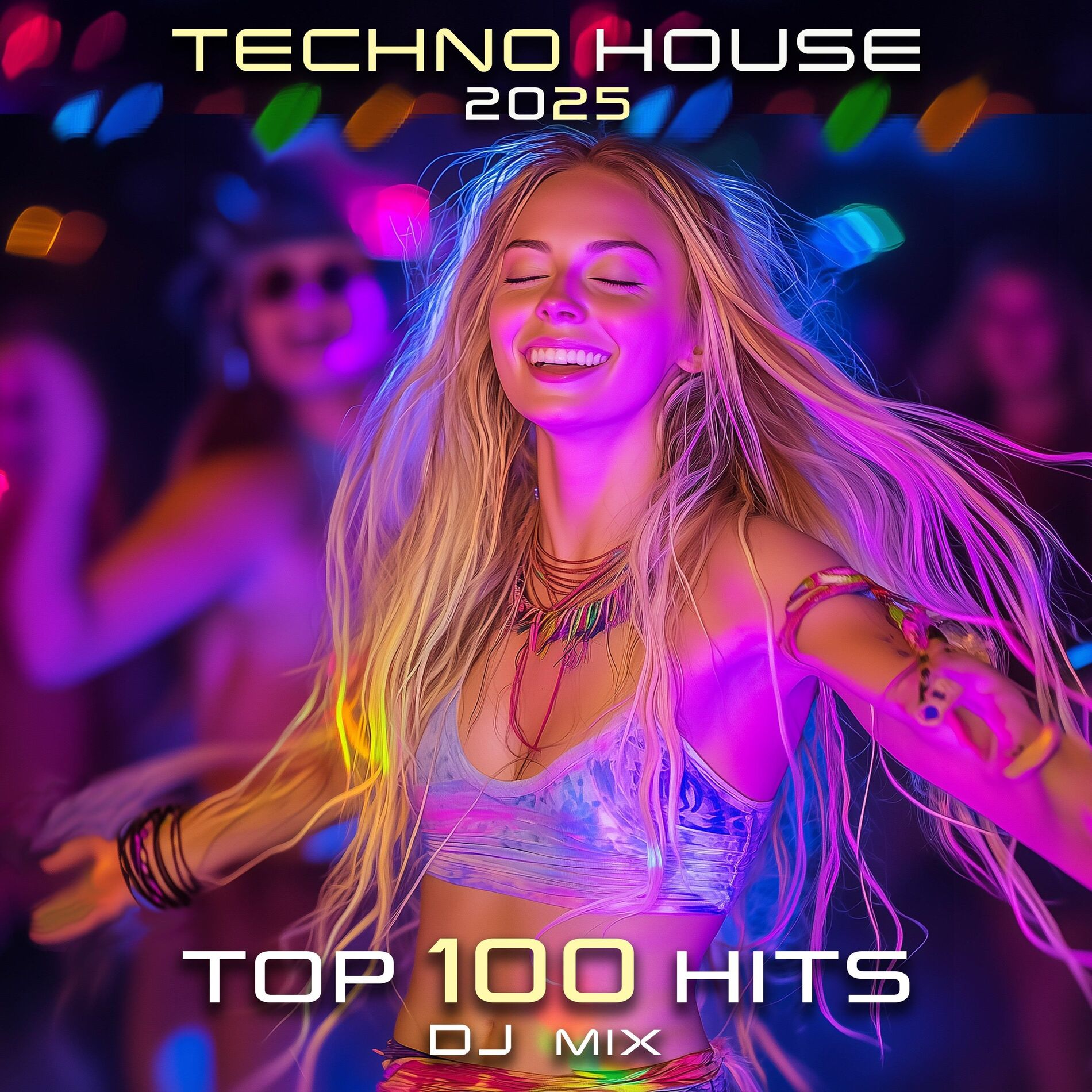Album cover of Techno House 2025 Top 100 Hits + DJ Mix