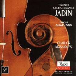 Cover of Hyacinthe & Louis-Emmanuel Jadin: Trois quatuors (Quatuor d'instruments Nicolas Lambert, Maître-Luthier à Paris)