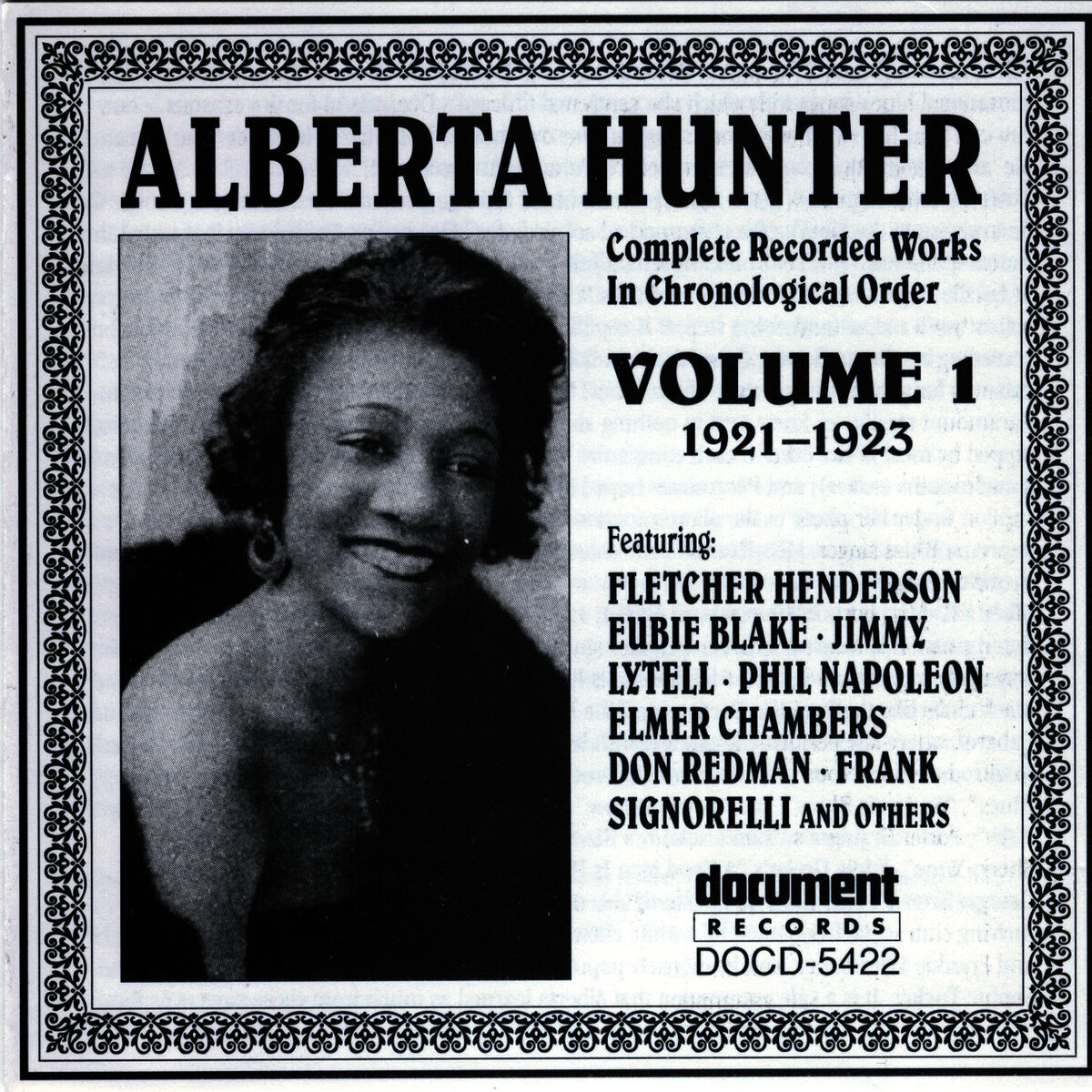 Album cover of Alberta Hunter Vol. 1 (1921-1923)