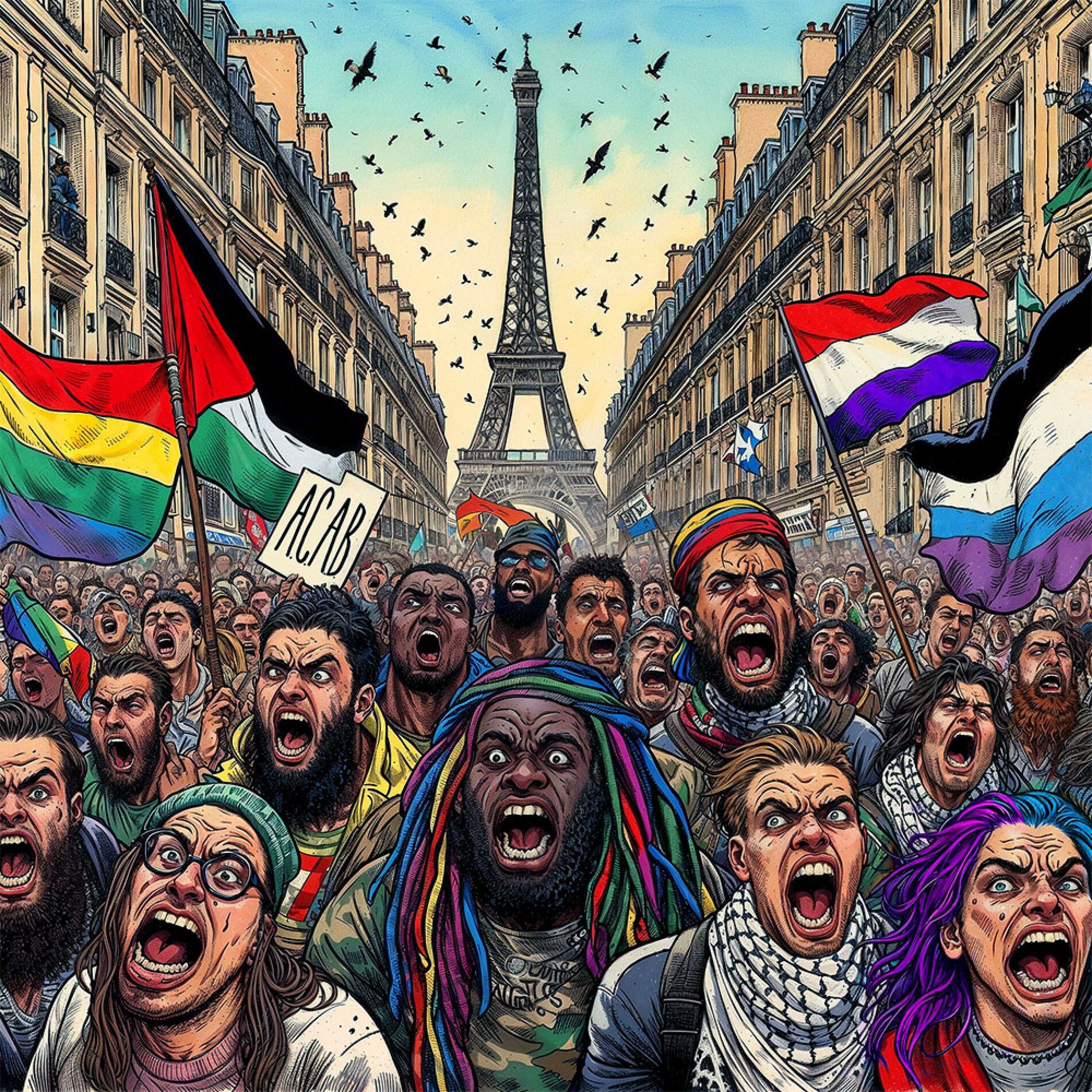 Album cover of La jeunesse emmerde le front populaire (feat. Kroc Blanc, Sirius-AMC, Larmorikain, Kiba & Reyez)