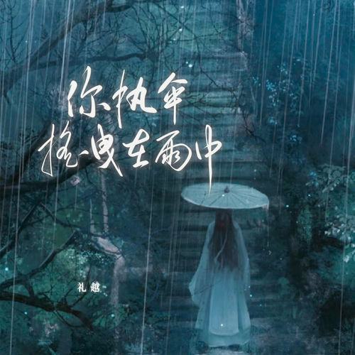 你执伞摇曳在雨中