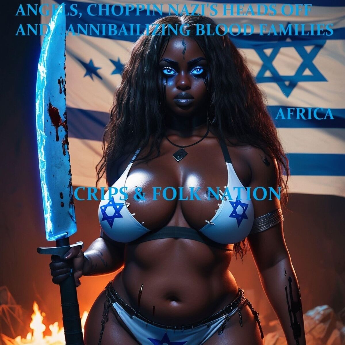 Album cover of Angels, Choppin Nazi's Heads off and Cannibailizing Blood Families