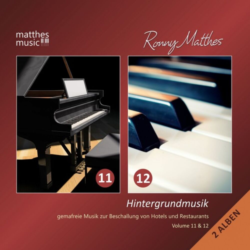 Picture of Hintergrundmusik, Vol. 11 & 12 - Gemafreie Musik zur Beschallung von Hotels & Restaurants (inkl. Klaviermusik) [Gemafrei]