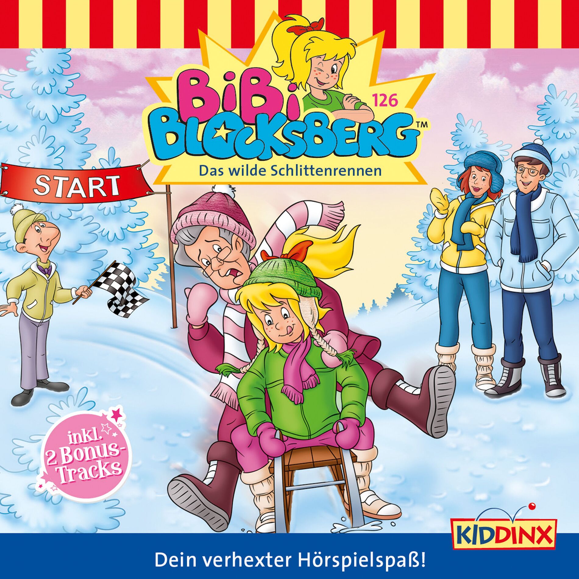 Album cover of Inhaltsangabe: Das wilde Schlittenrennen (Folge 126)