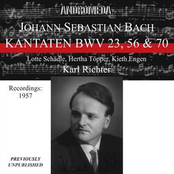 Cover of Bach: Cantatas BWV 23, 56, & 70