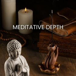 Cover of Meditative Depth: Unveiling the Mind with Tibetan Bowls, Healing, Opening the Chakras & Yoga