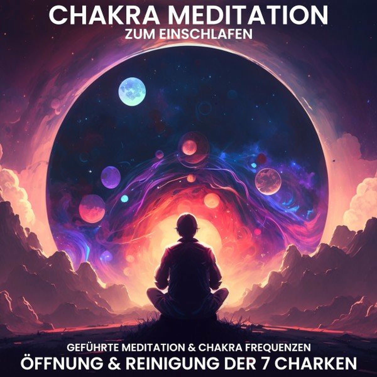 Album picture of Chakra Meditation zum Einschlafen: Öffnung & Reinigung der 7 Chakren (Geführte Meditation & Chakra Frequenzen)