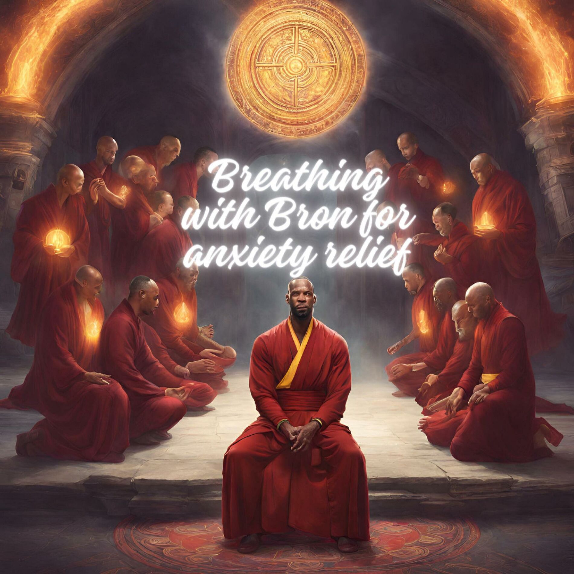 Album cover of Breathing with bron for anxiety relief