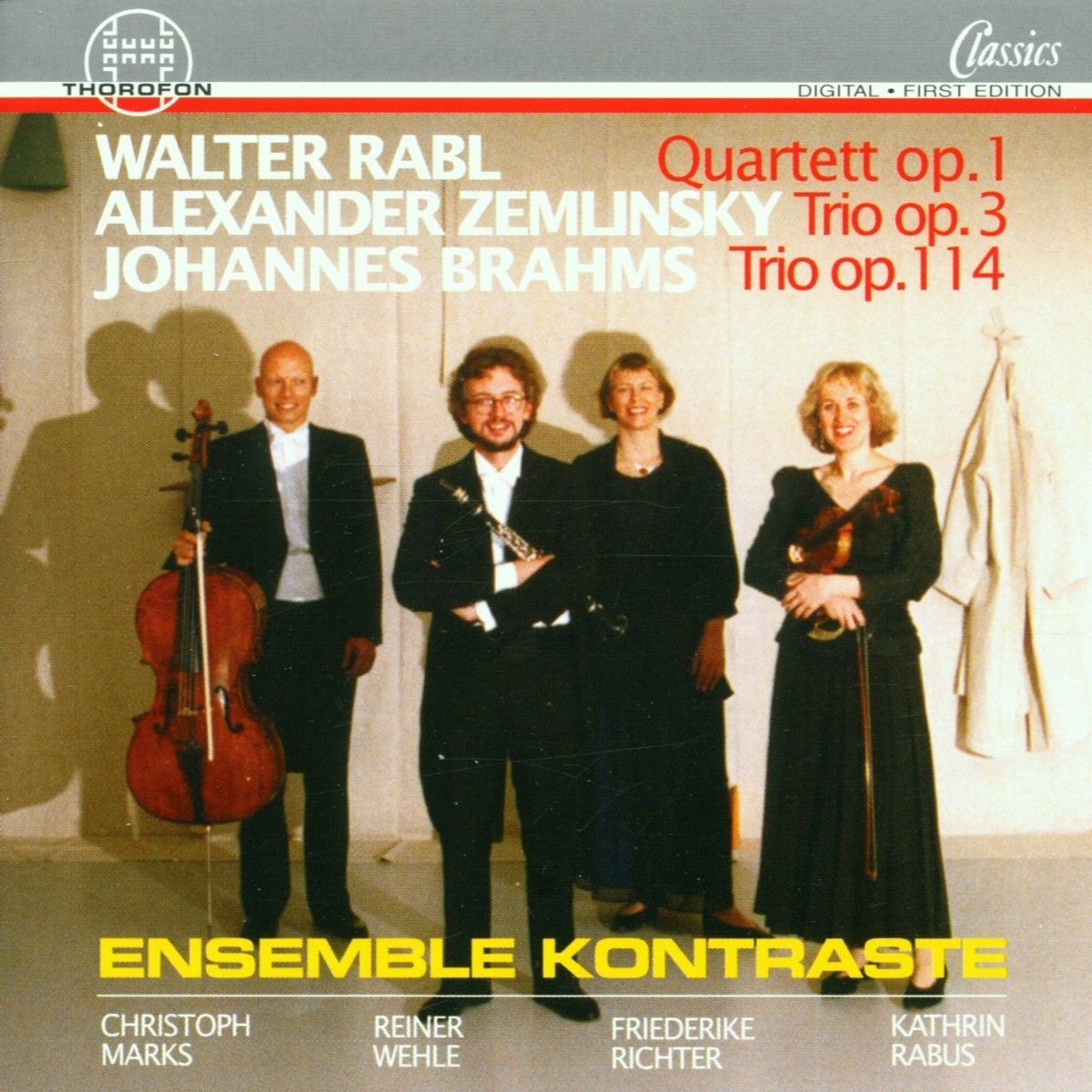 Album cover of Rabl, Zemlinsky, Brahms