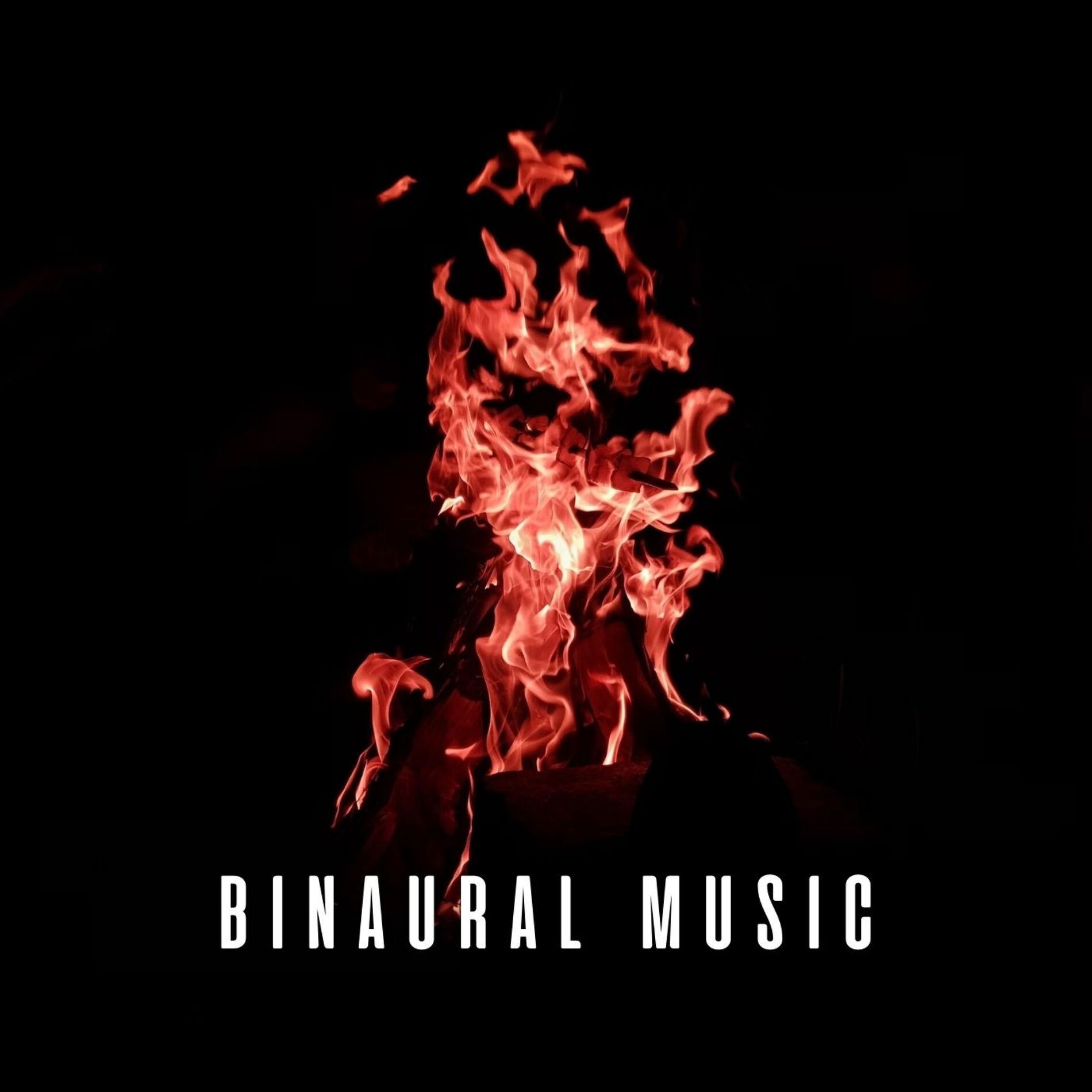 Album cover of Binaural Music: Chill Meditation with Serene Fire Ambiance