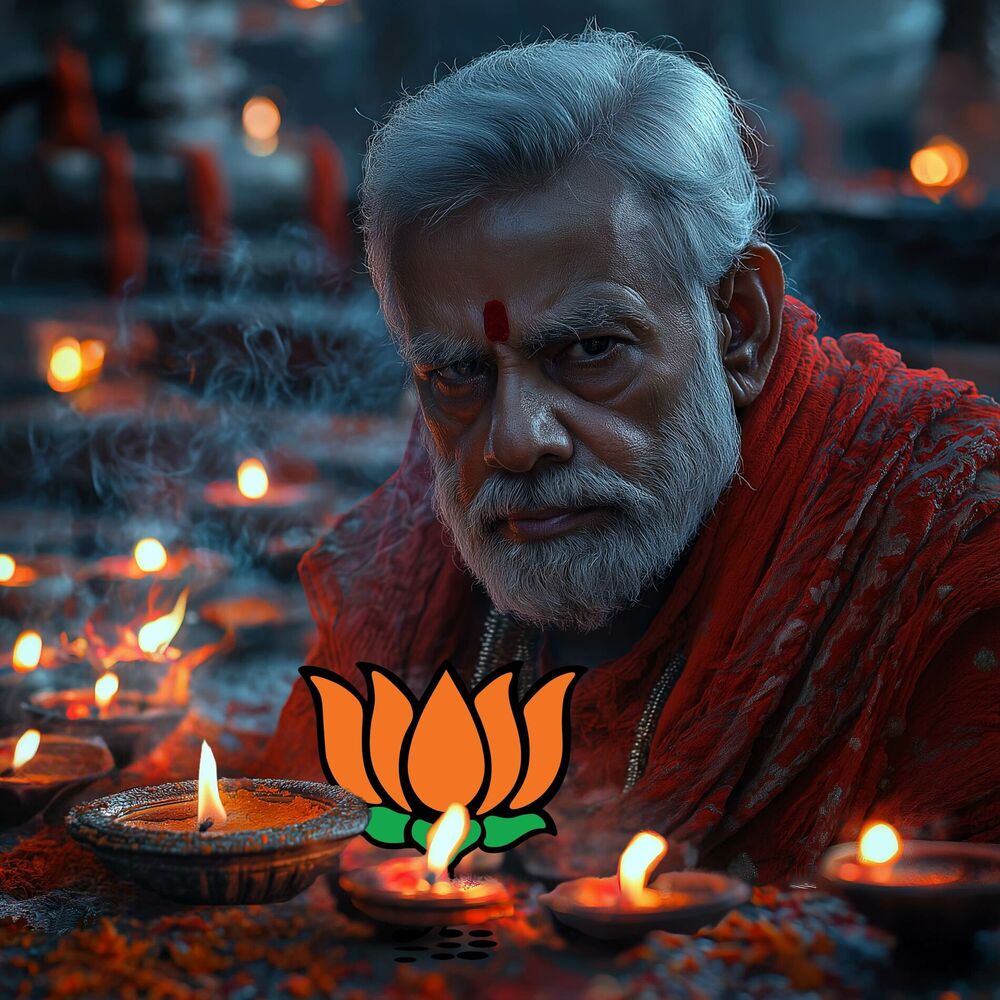 Picture of Mahatma Modi Happy Diwali
