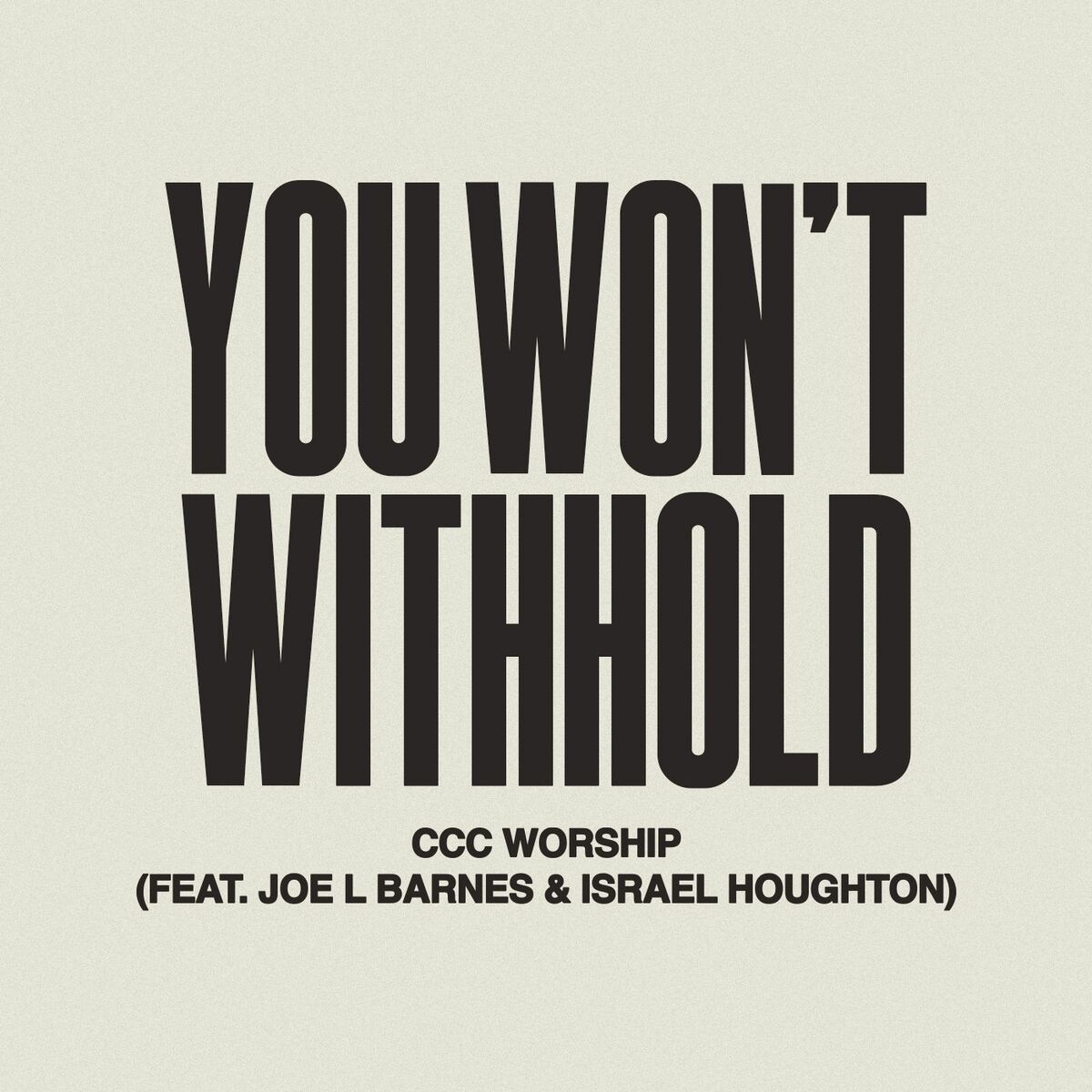 Album cover of You Won’t Withhold (Live)