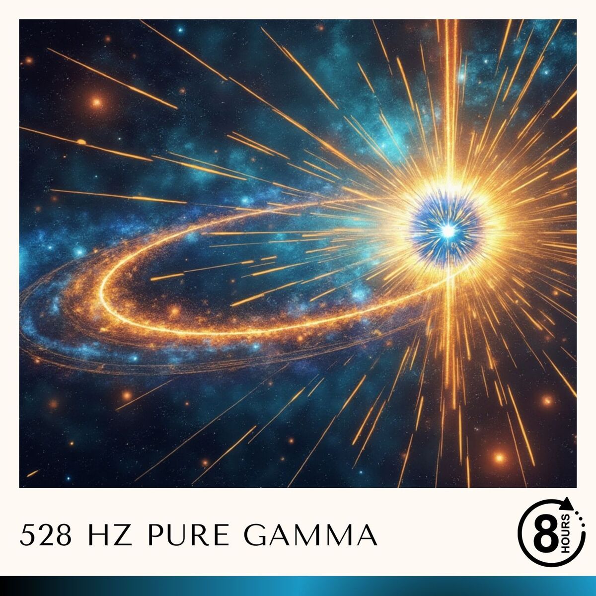 Album cover of 8 Hours of 528 Hz Pure Gamma Binaural Beat (Miracle Tone)