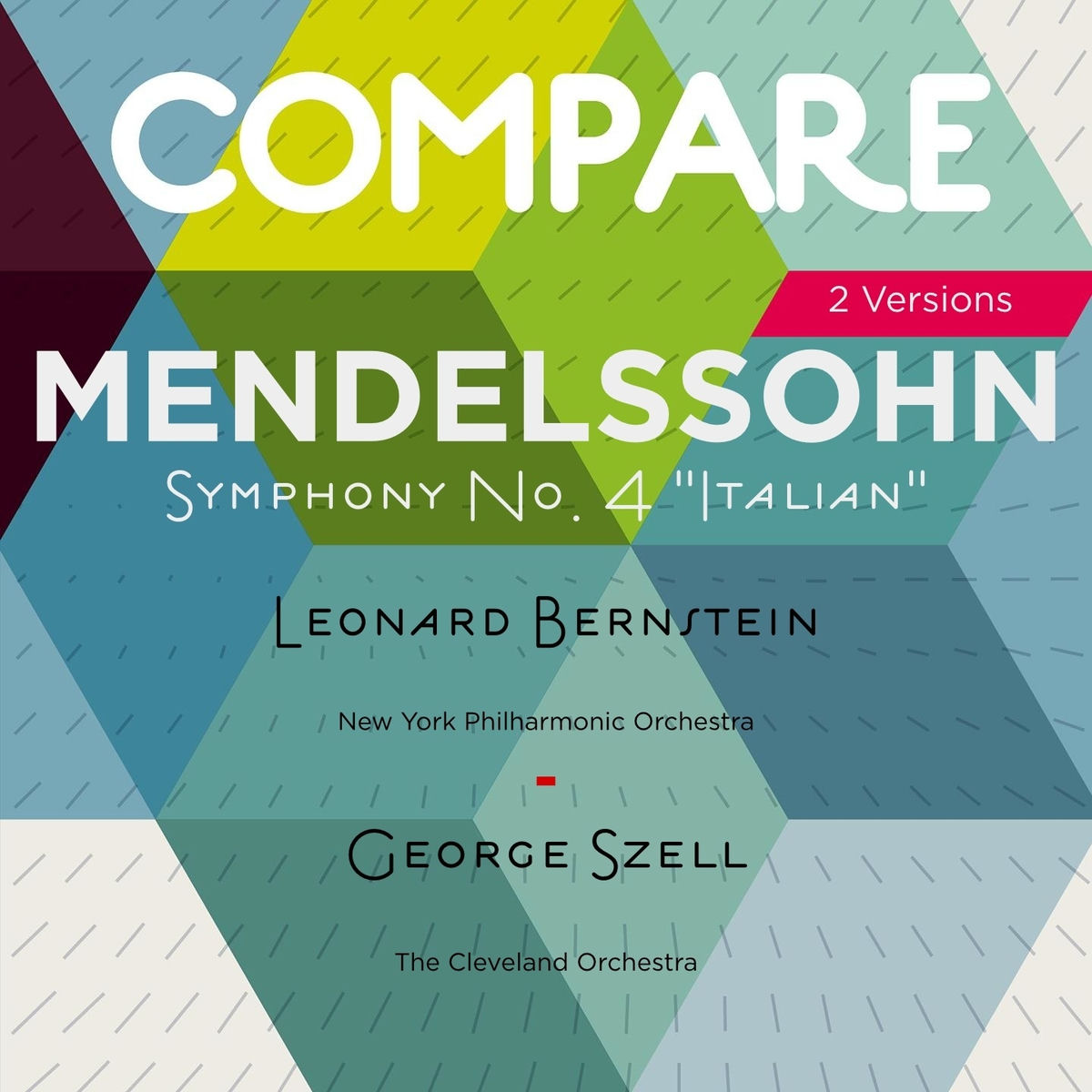 Album cover of Mendelssohn: Symphony No. 4, Op. 90, MWV N16, Leonard Bernstein vs. George Szell (Compare 2 Versions)