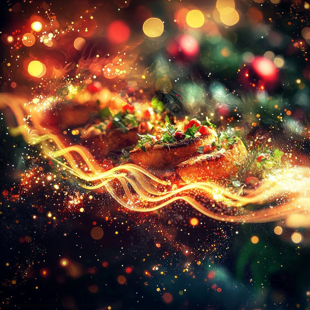 Picture of Glowing Garlands: A Toasty Christmas Tribute
