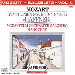 Cover of Mozart: Symphonien Nos. 9, 10, 43, 42 & 35, "Haffner"