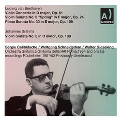 Cover of Beethoven & Brahms: Works for Violin & Piano (Live)