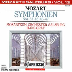 Cover of Mozart: Symphonien Nos. 33, 45, 46, 47