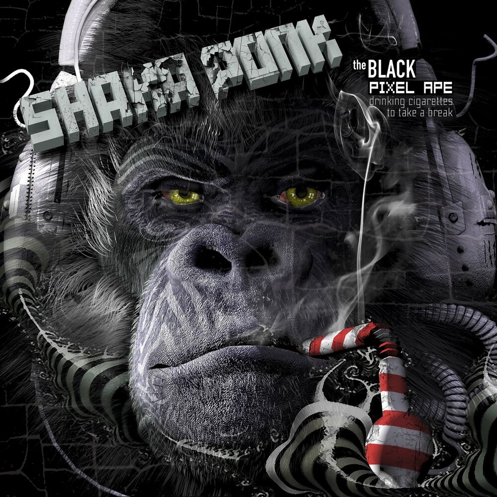 Picture of The Black Pixel Ape (Drinking Cigarettes to Take a Break)