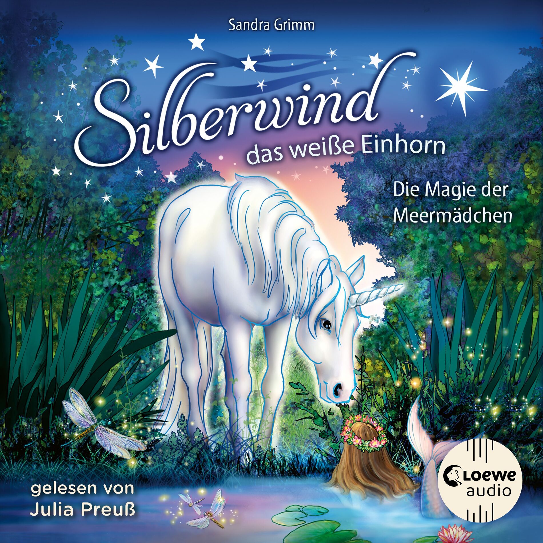 Album cover of Silberwind, das weiße Einhorn (Band 10) - Die Magie der Meermädchen (Begleite das Einhorn Silberwind auf seinen Abenteuern)