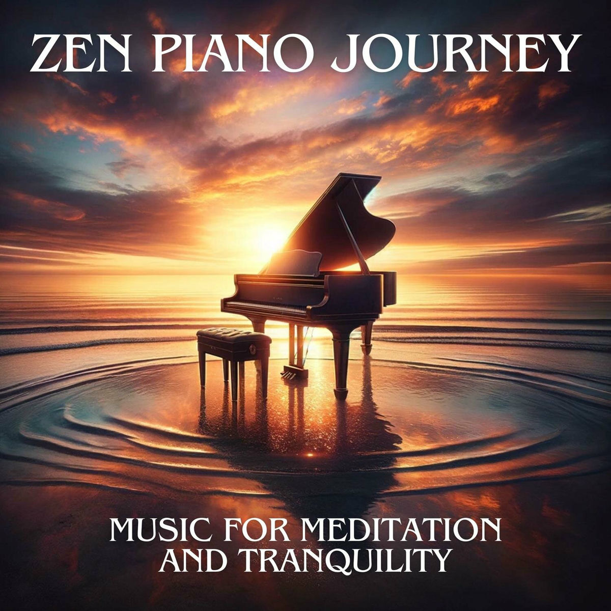 Album cover of Zen Piano Journey: Music for Meditation and Tranquility