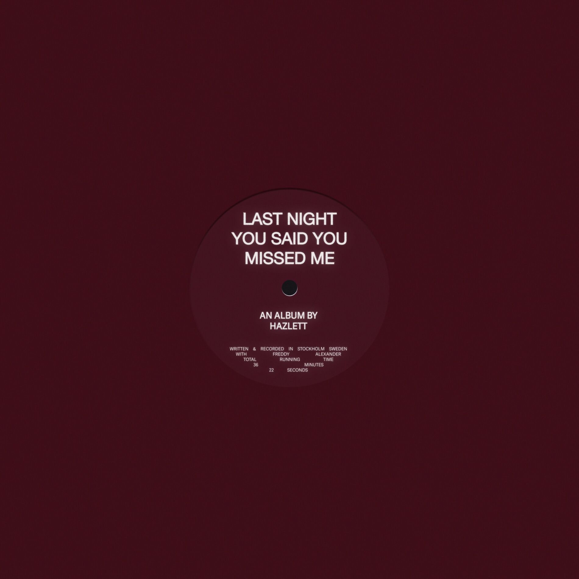 Album cover of last night you said you missed me