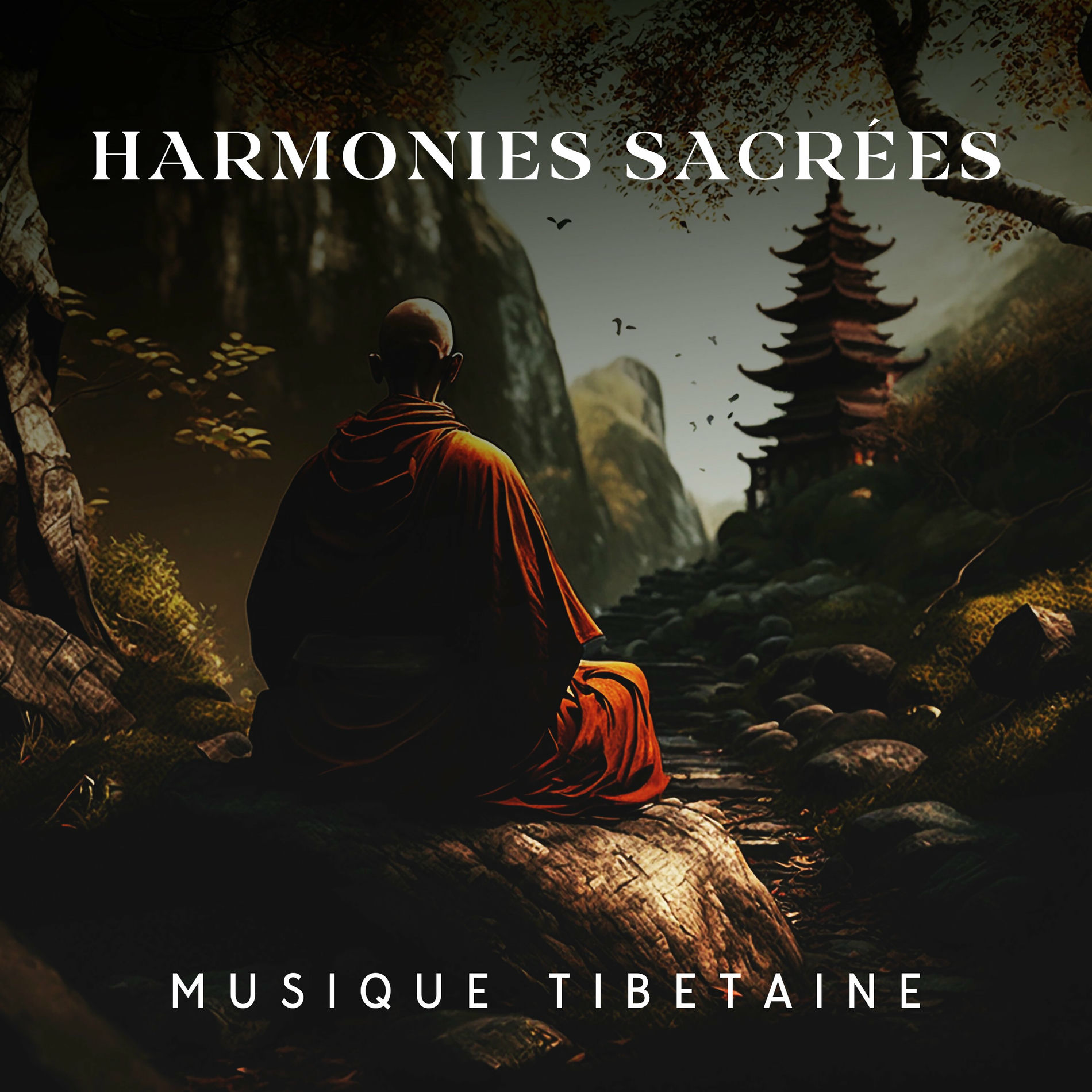 Album cover of Harmonies sacrées: Musique tibetaine pour les pratiques méditatives bouddhistes, Trouver la paix intérieure