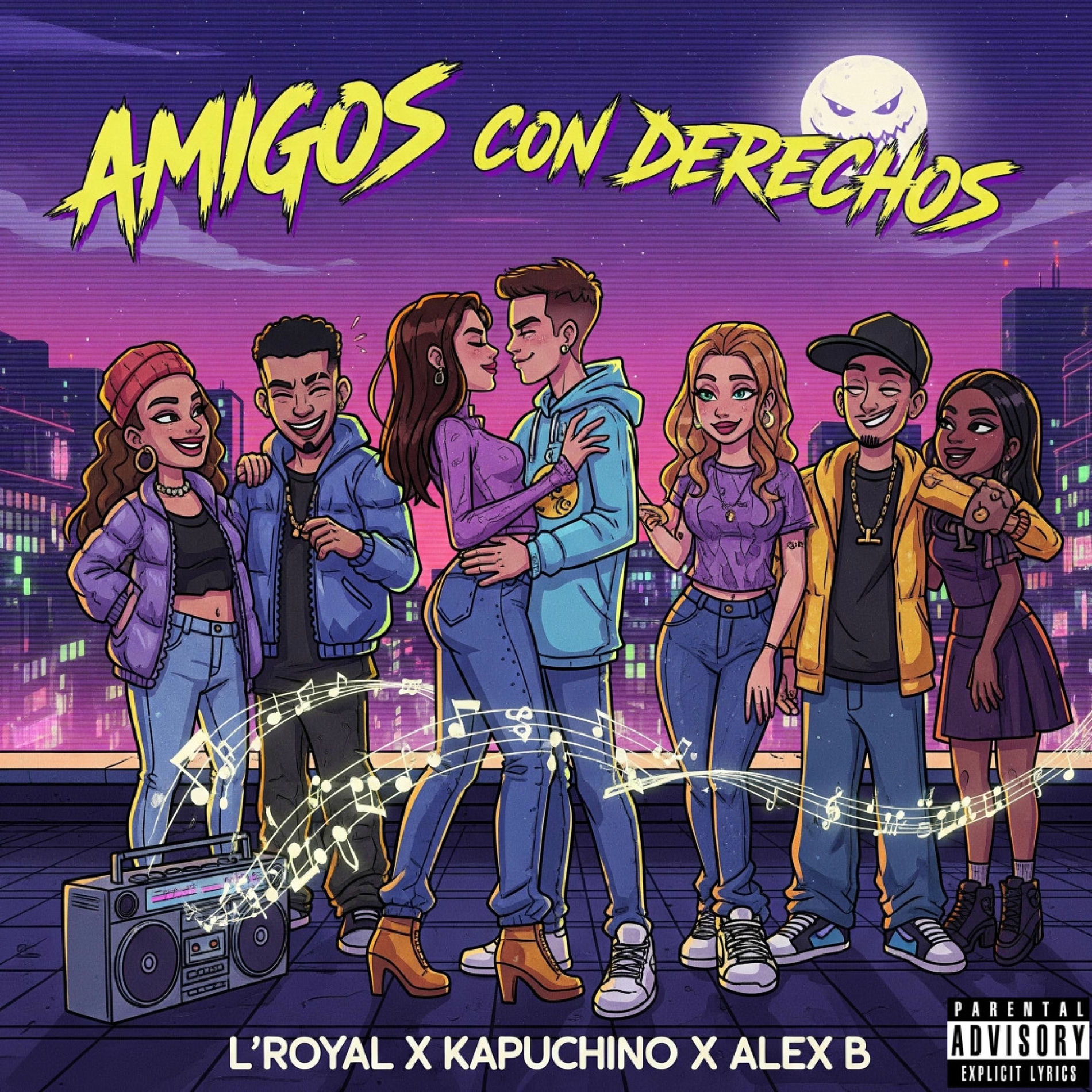 Album cover of Amigos con derechos (feat. Alex B El Lider & Kapuchino)