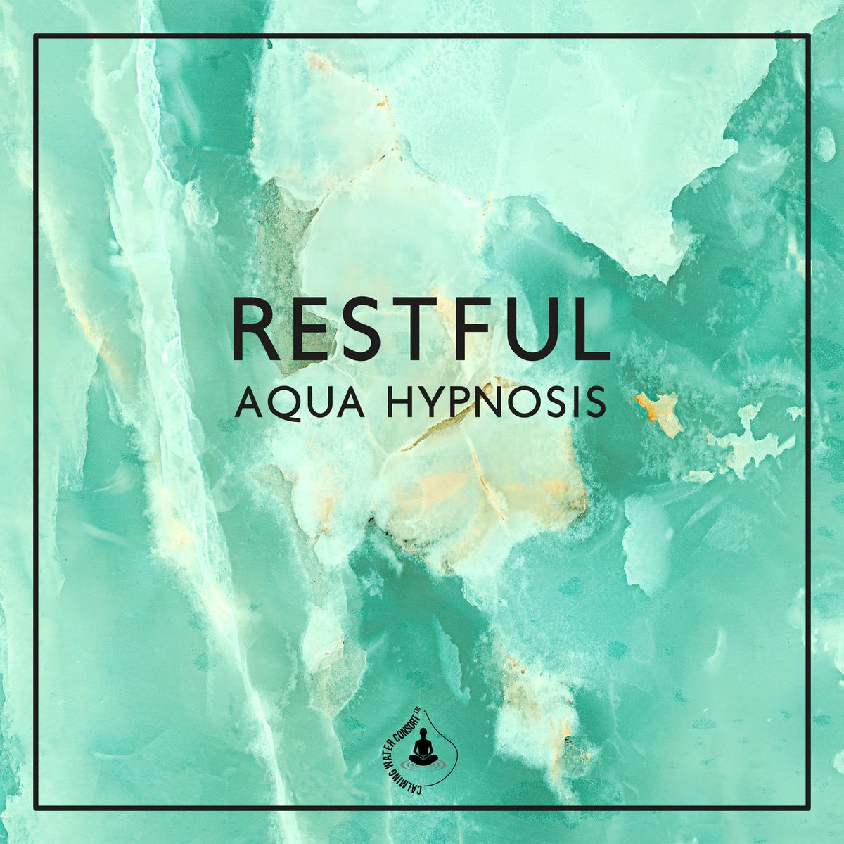 Album cover of Restful Aqua Hypnosis: Soothing Water Sounds ( River, Rain, Waves ) for Stress Management, Freeing Your Mind from Negativity, Medi