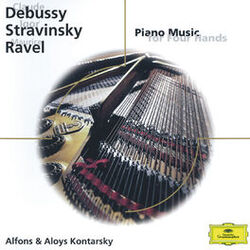 Cover of Debussy/Stravinsky/Ravel: Piano Music for Four Hands