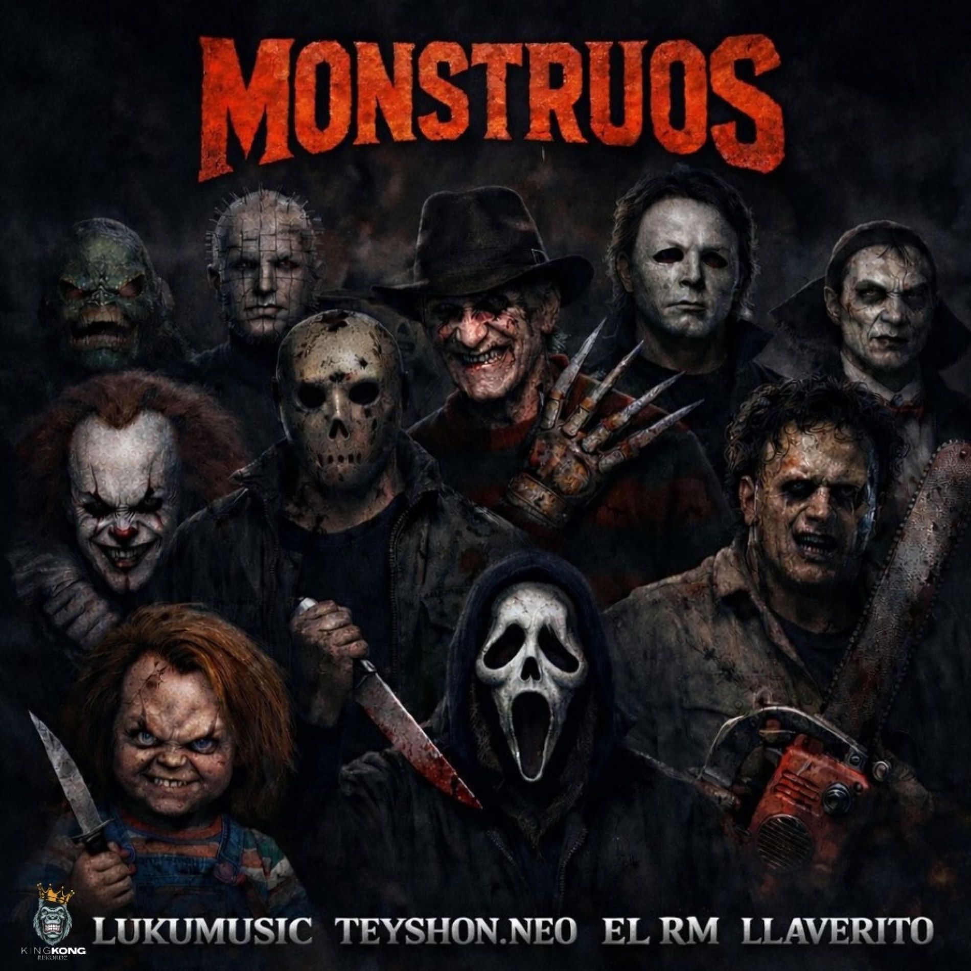 Album cover of Monstruos (feat. Teyshon, El RM, Llaverito & KingKong Rekordz)