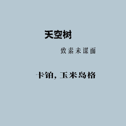 天空树 (致素未谋面)