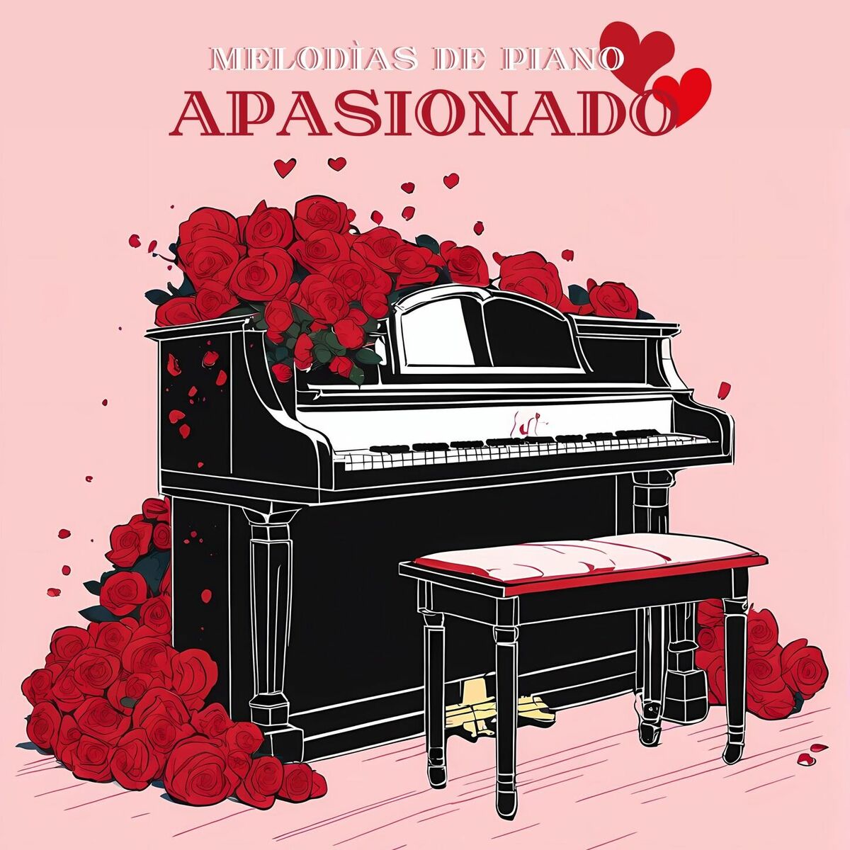 Album cover of Melodìas de Piano Apasionado - Música Instrumental Elegante para Noche Romántica y Acogedora