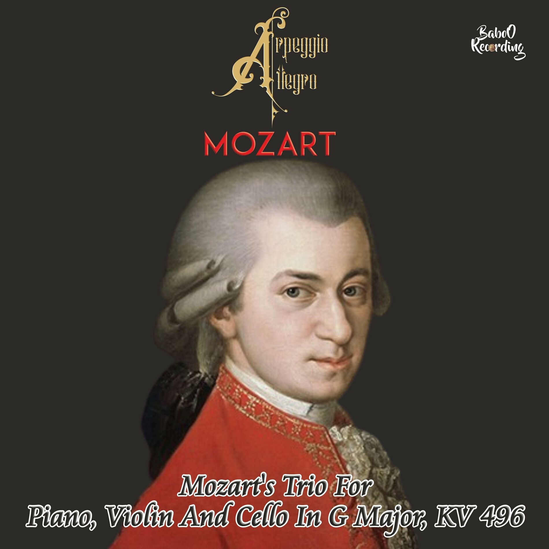 Album cover of Mozart's Trio for piano, violin and cello in G major, KV 496