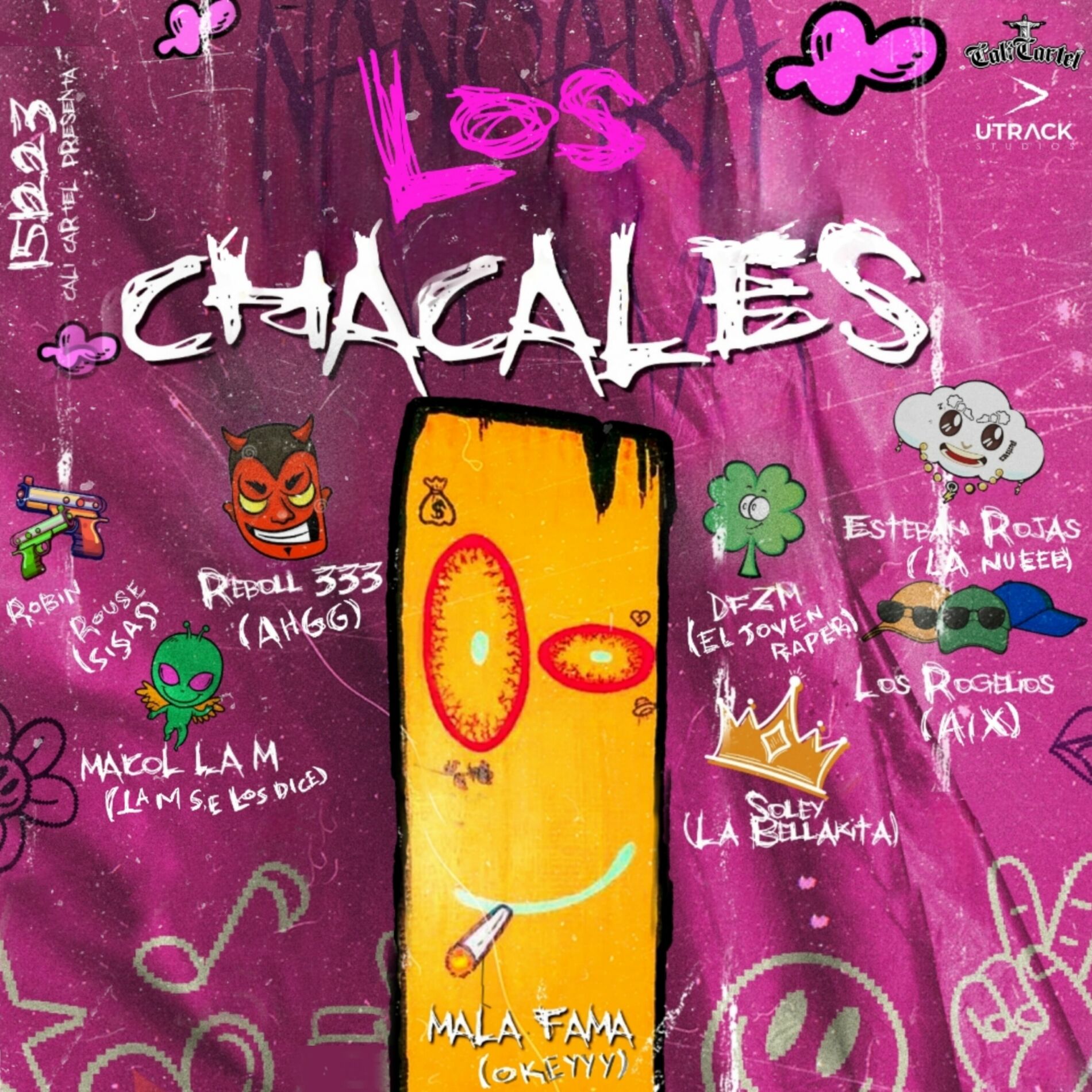 Album cover of Los Chacales (feat. Soley, DFZM, Los Rogelios, Robin Rouse, Maicol La M, FineSound Music & Mauro Dembow)