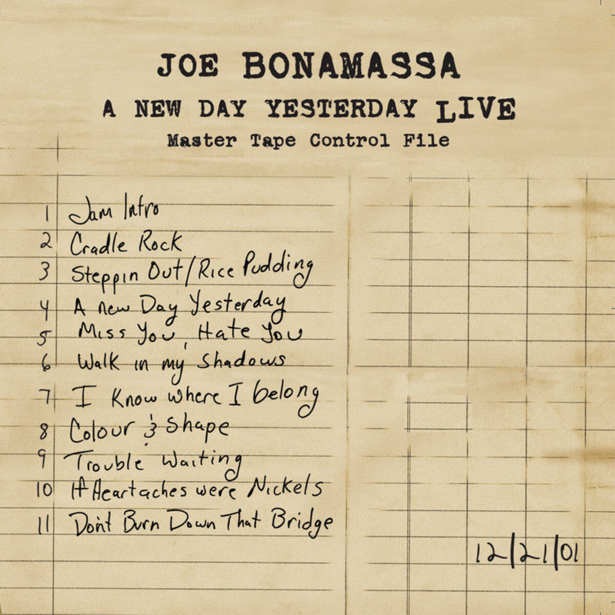 Album cover of A New Day Yesterday (Live)