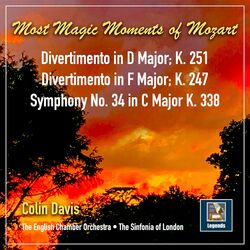 Cover of Most Magic Moments of Mozart: Divertimentos Nos. 10 & 11 & Symphony No. 34, K. 338