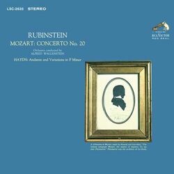 Cover of Mozart: Piano Concerto No. 20 in D Minor, K. 466 - Haydn: Andante and Variations in F Minor, Hob. XVII:6