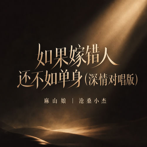 如果嫁错人 还不如单身(深情对唱版)