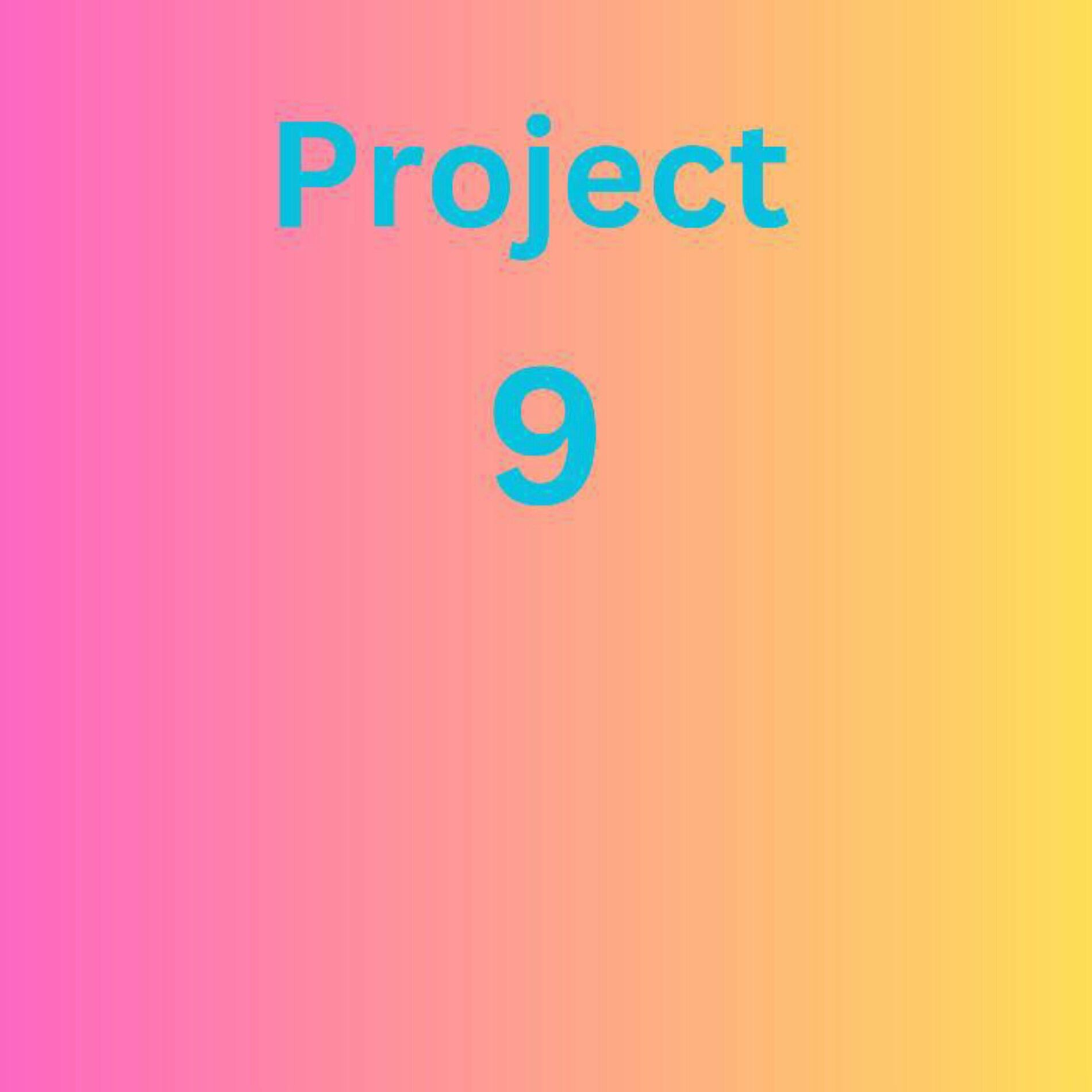 Album cover of Project 9