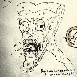 Fan vad han skrek när vi åt pizza här sist!