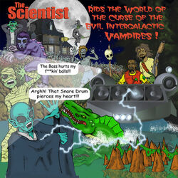 Cover of The Scientist Rids The World Of The Intergalactic Vampires