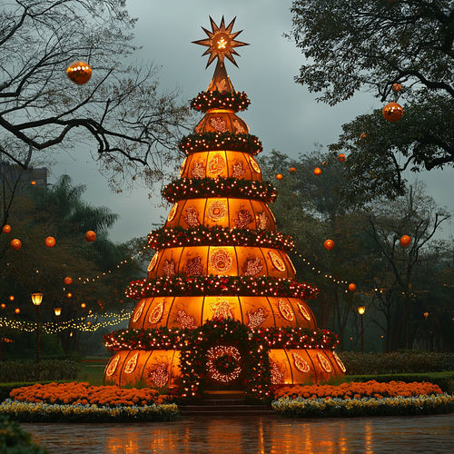 Hermoso árbol de Navidad en Bogotá