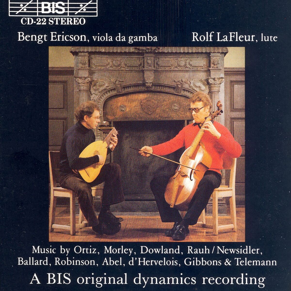 Bengt Ericson, Rolf La Fleur – Music For Viola Da Gamba And Lute. BIS – BIS-CD-22 Bengt Ericson, Rolf La Fleur – Music For Viola Da Gamba And Lute. BIS – BIS-CD-22