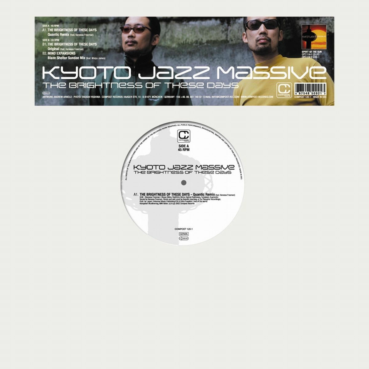 Album cover of The Brightness Of These Days feat. Vanessa Freeman Quantic Remix (Quantic Remix)